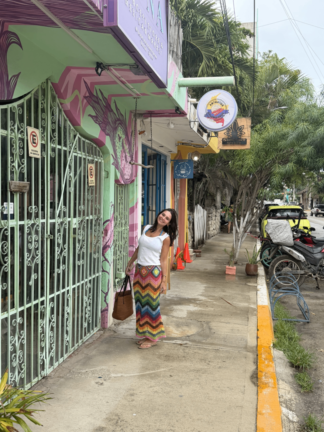 Founder of Heala on a colorful street